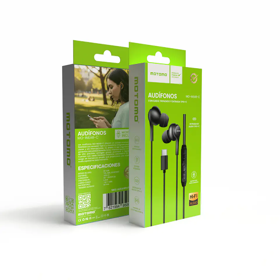 Audífonos In-Ear de Cable tipo C Motomo 7