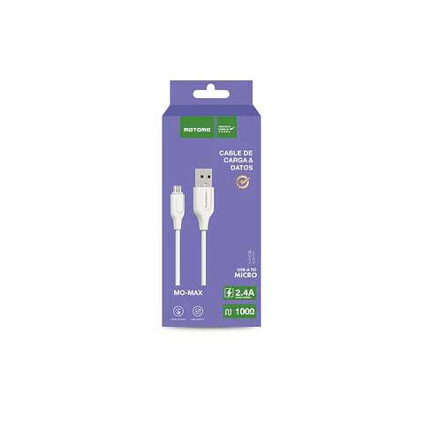 Cable de Carga Micro USB 2.4A 1Metro Motomo 