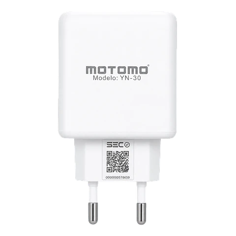 Adaptador de Carga Tipo C Carga Rápida 30W Certificado GaN