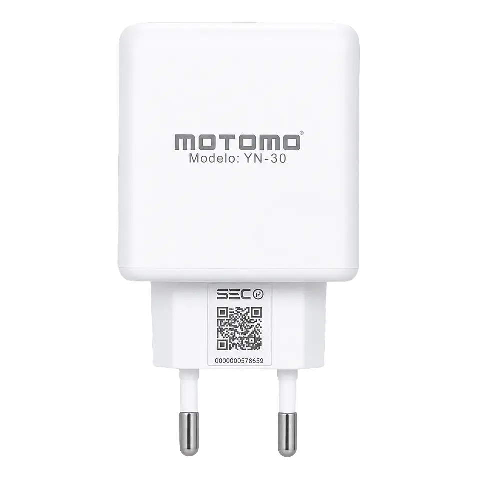 Adaptador de Carga Tipo C Carga Rápida 30W Certificado GaN 1