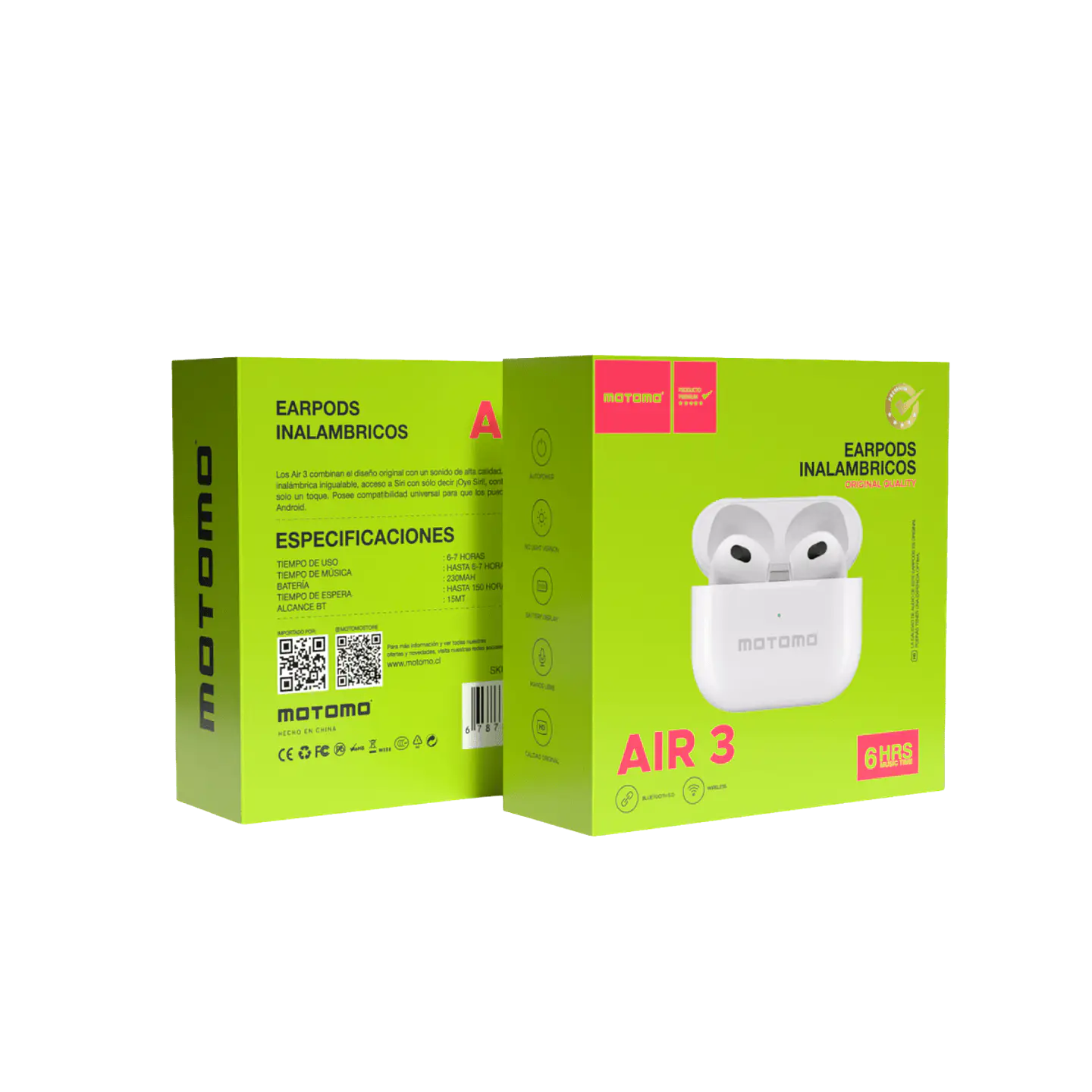 Audífonos Inalámbricos TWS In-Ear Motomo EarPods AIR3  5