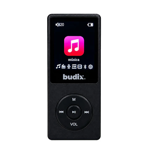 Reproductor MP3 Recargable con Radio FM y Grabadora de Voz