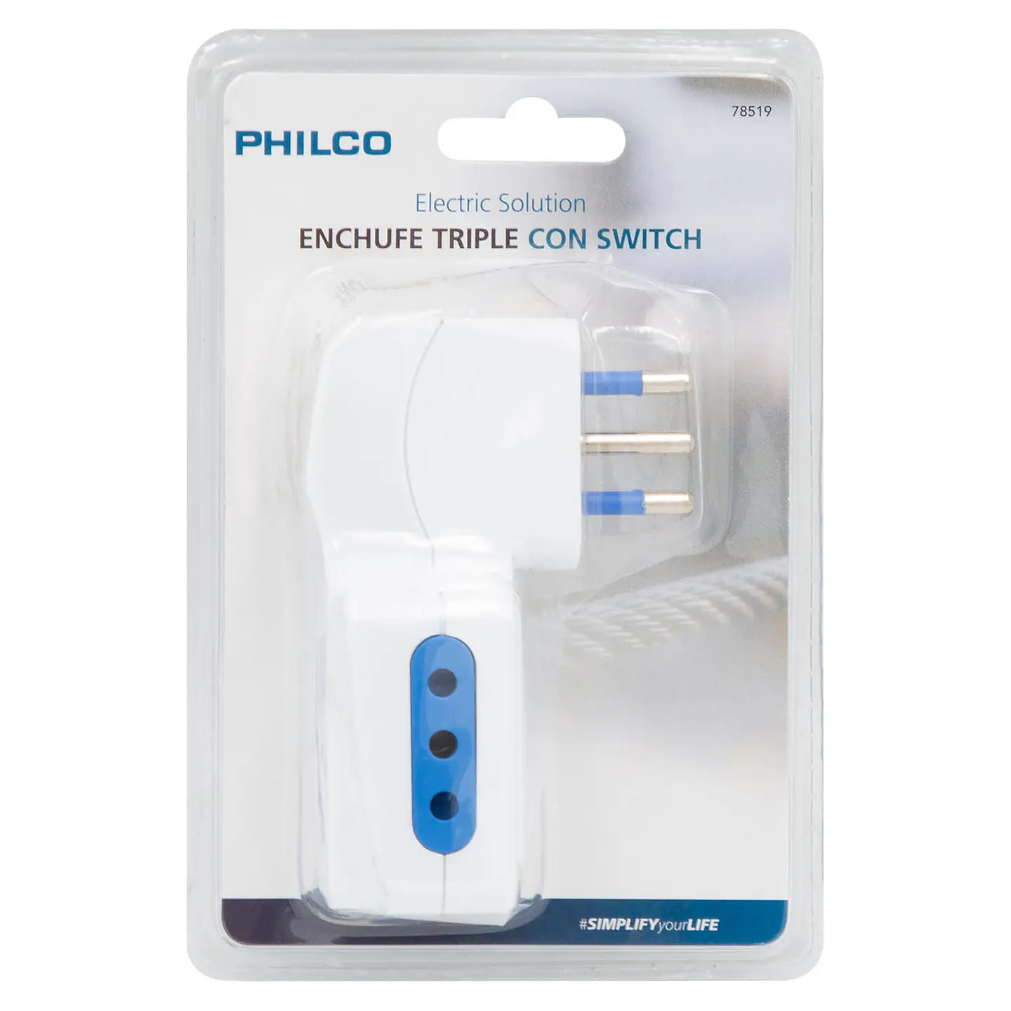 Enchufe Triple con Switch 1500W Certificado SEC  4