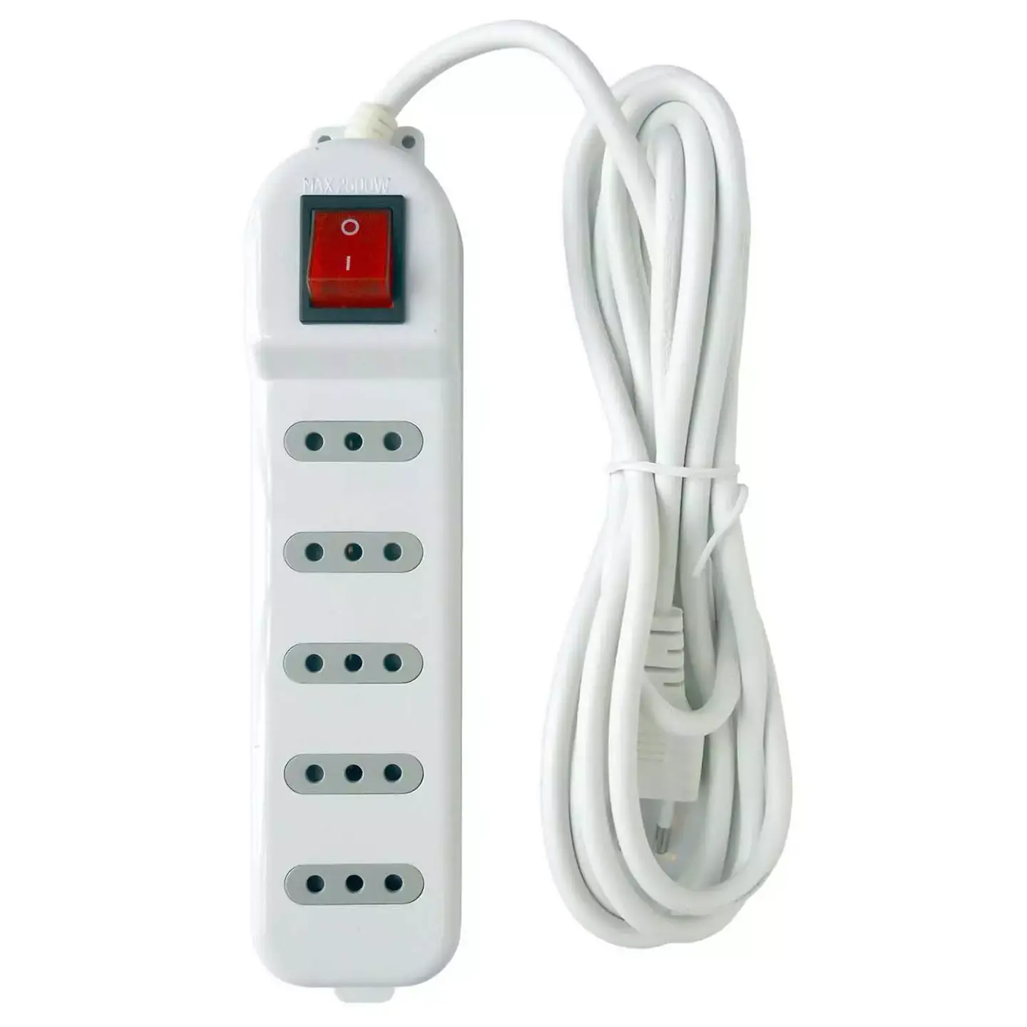 Alargador Tipo Zapatilla 5 Mtrs con Switch SEC 2500W 10A 1