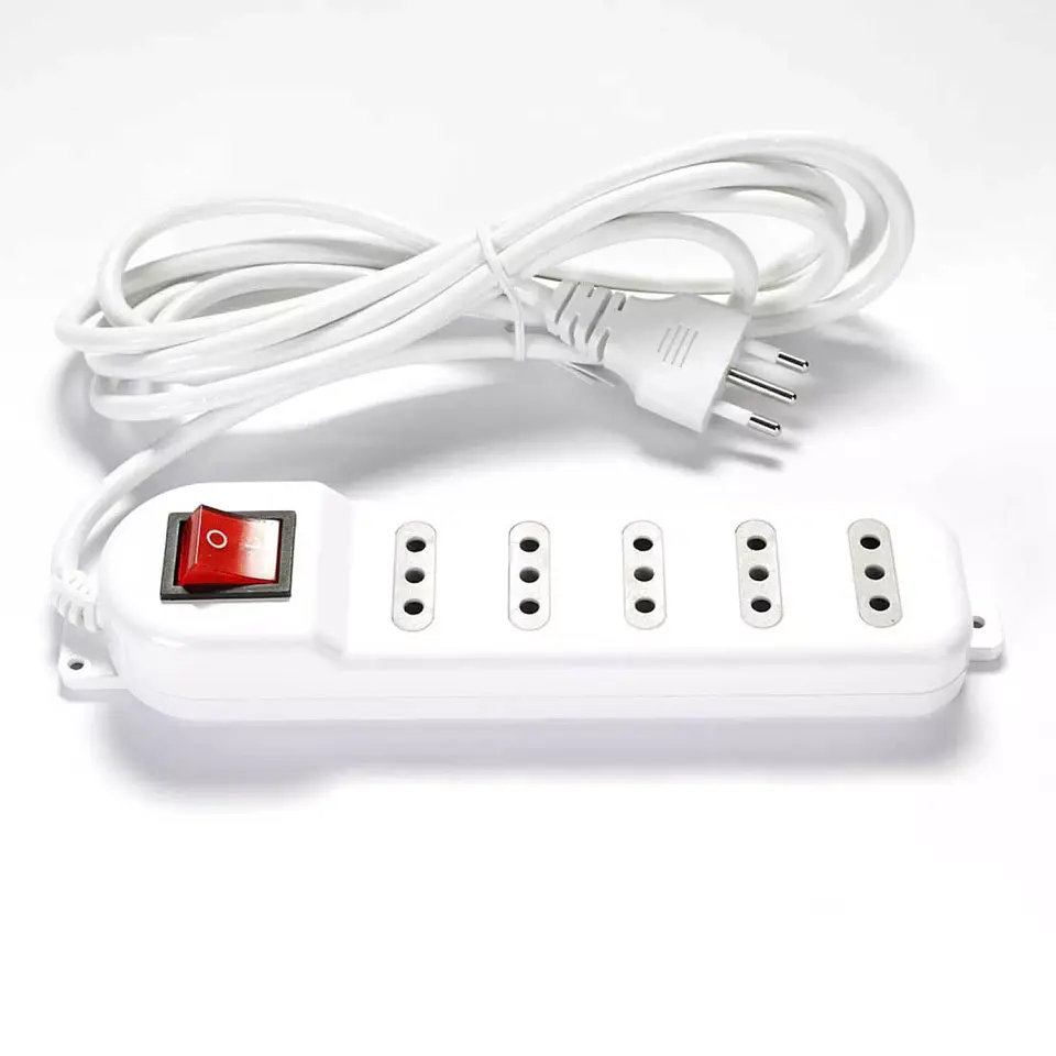 Alargador Tipo Zapatilla 5 Mtrs con Switch SEC 2500W 10A 3