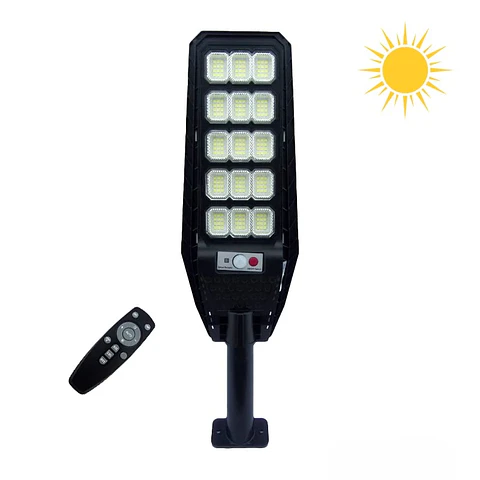 Foco Solar Led 300W de Exterior IP65 con Brazo Sensor y Control Remoto