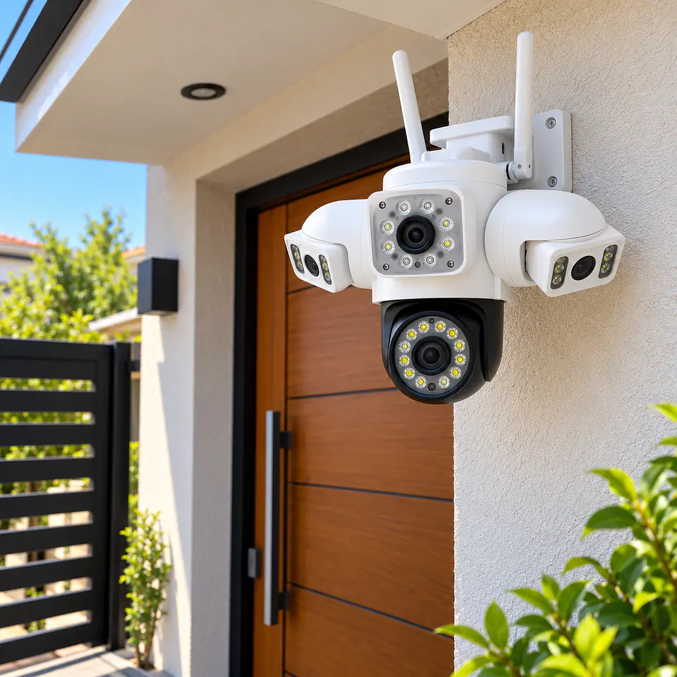 Cámara de Seguridad IP Exterior Triple lente Full HD  2