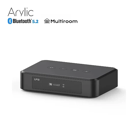 Reproductor de audio inalámbrico Arylic LP10 AirPlay 2 | Spotify Connect /Google Cast,/TIDAL | Preamplificador Bluetooth WiFi con USB y entrada óptica
