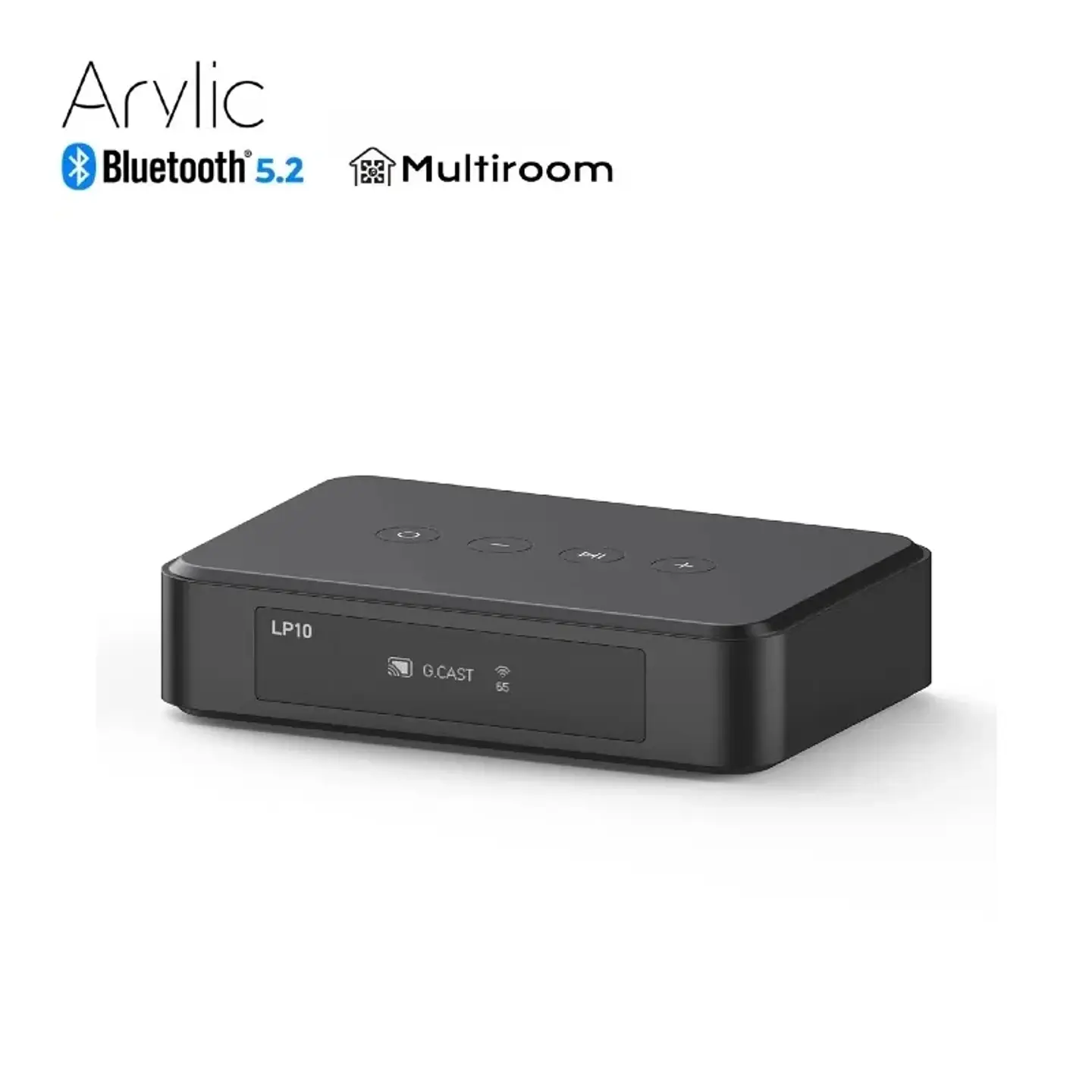 Reproductor de audio inalámbrico Arylic LP10 AirPlay 2 | Spotify Connect /Google Cast,/TIDAL | Preamplificador Bluetooth WiFi con USB y entrada óptica 1