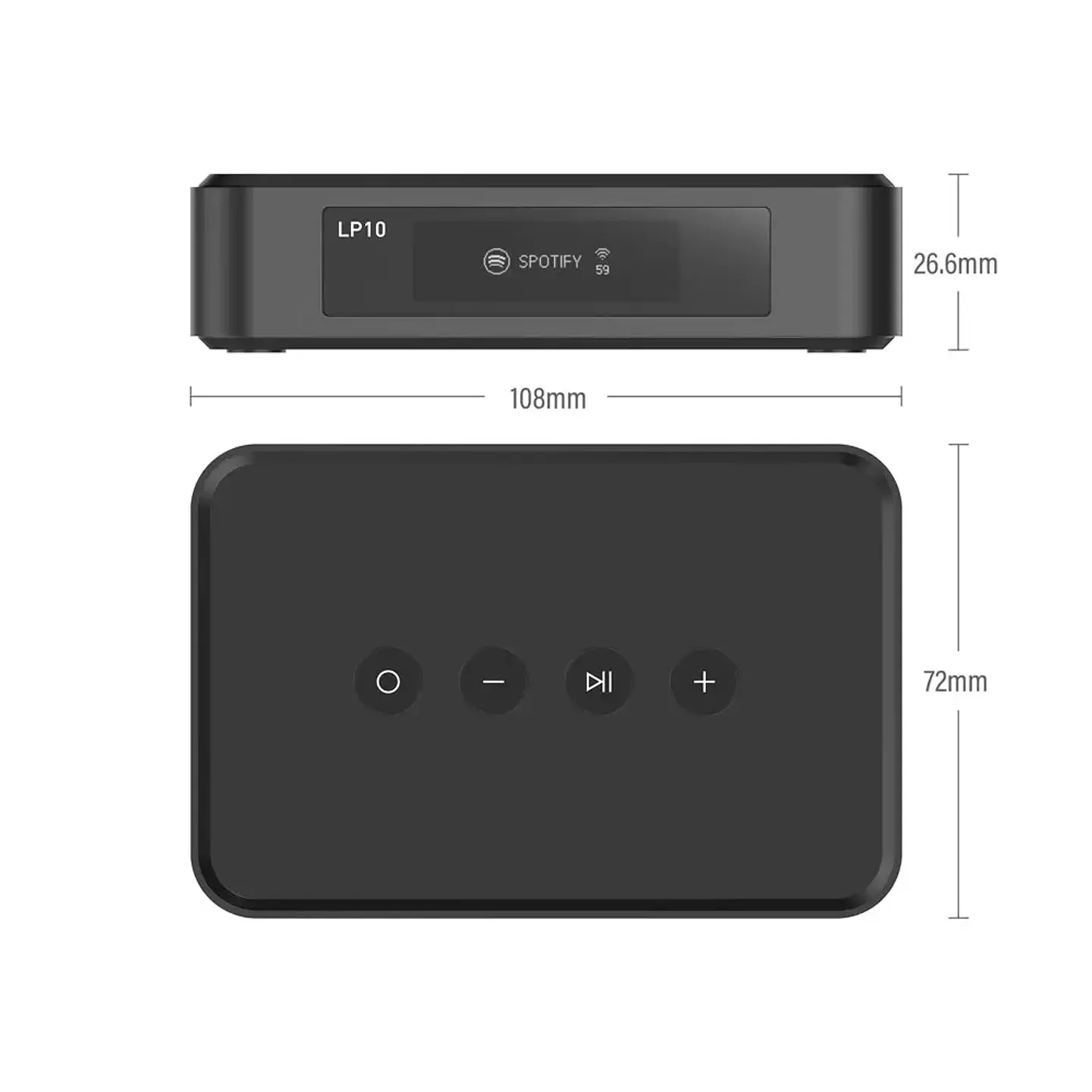Reproductor de audio inalámbrico Arylic LP10 AirPlay 2 | Spotify Connect /Google Cast,/TIDAL | Preamplificador Bluetooth WiFi con USB y entrada óptica 4