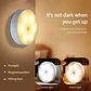 Luz LED nocturna recargable por USB con sensor de movimiento; ideal para iluminación de dormitorios, escaleras, pasillos, armarios , etc - Miniatura 1