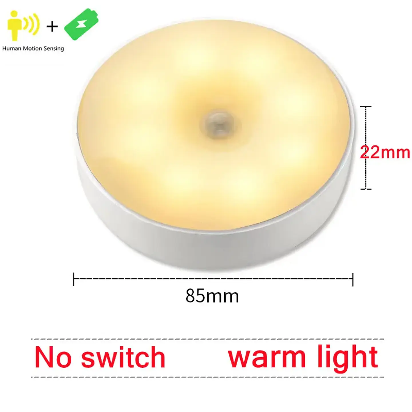 Luz LED nocturna recargable por USB con sensor de movimiento; ideal para iluminación de dormitorios, escaleras, pasillos, armarios , etc 8