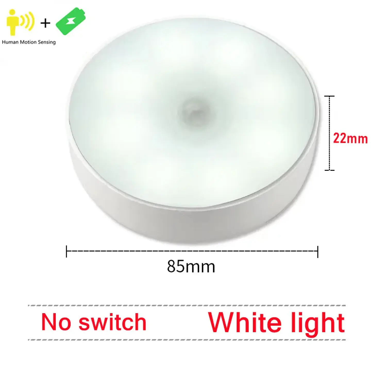 Luz LED nocturna recargable por USB con sensor de movimiento; ideal para iluminación de dormitorios, escaleras, pasillos, armarios , etc 9