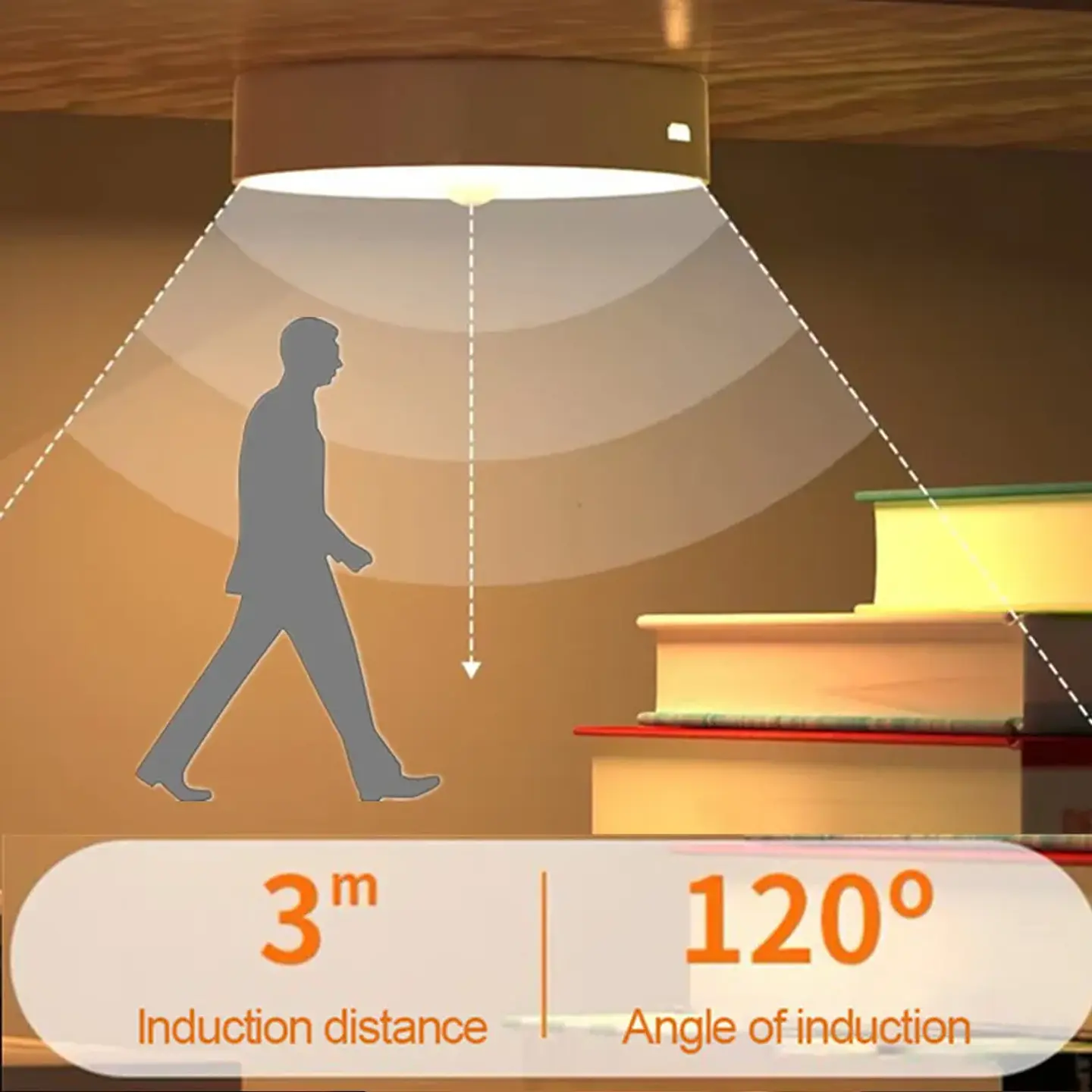 Luz LED nocturna recargable por USB con sensor de movimiento; ideal para iluminación de dormitorios, escaleras, pasillos, armarios , etc 13