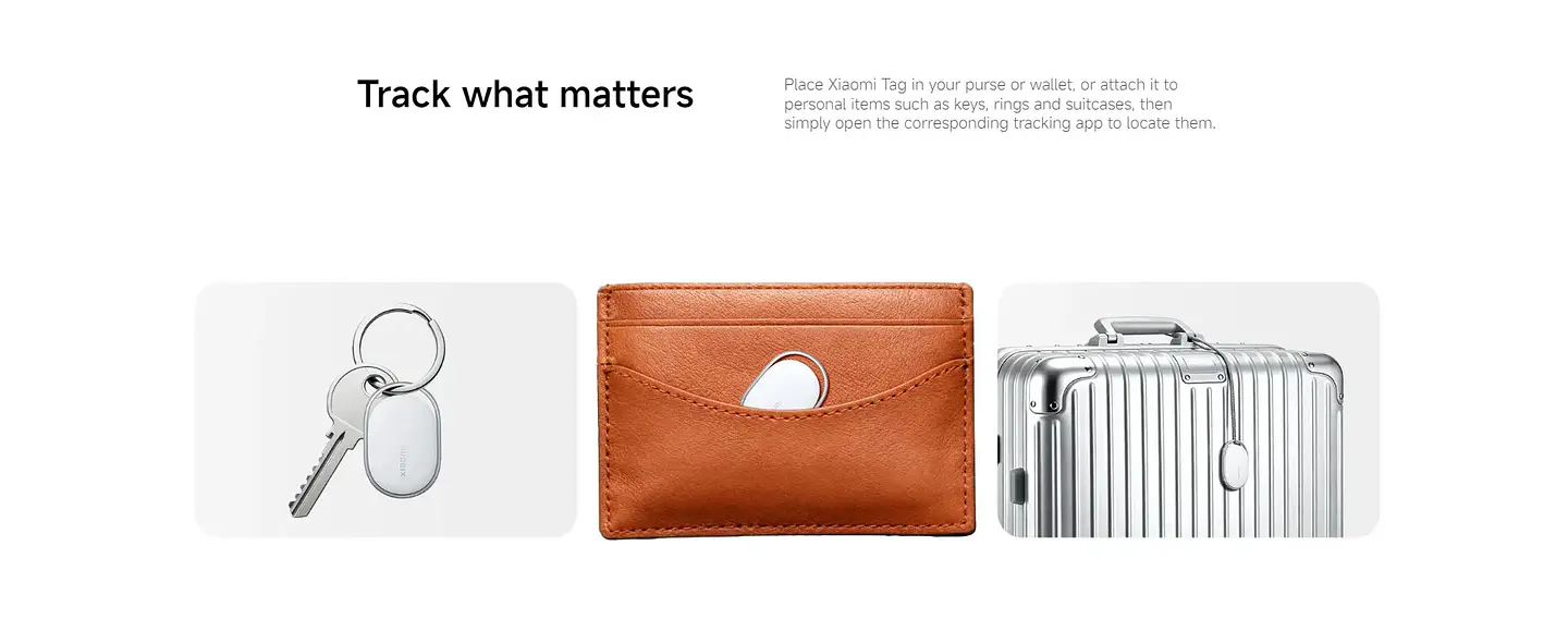 Xiaomi Smart Tag Tracker: dispositivo inteligente anti-pérdida (versión global) compatible con Apple Find My y Google Find My Device; Bluetooth 5.4. 9