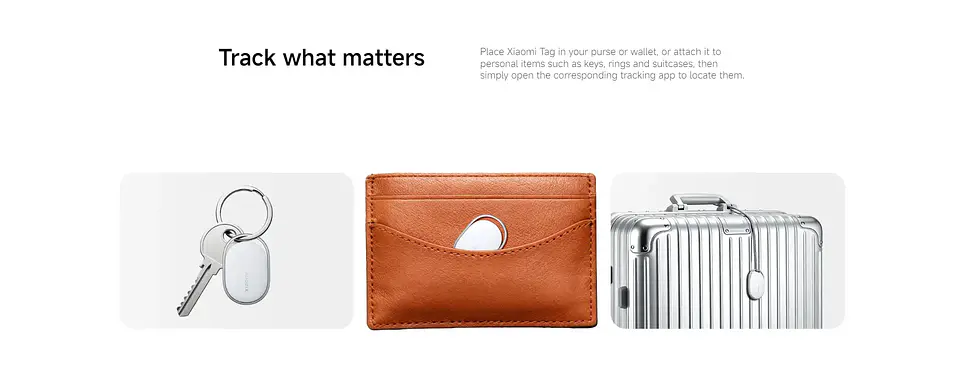 Xiaomi Smart Tag Tracker: dispositivo inteligente anti-pérdida (versión global) compatible con Apple Find My y Google Find My Device; Bluetooth 5.4. 9