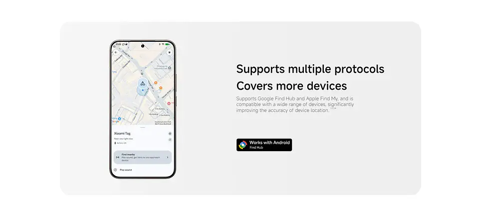 Xiaomi Smart Tag Tracker: dispositivo inteligente anti-pérdida (versión global) compatible con Apple Find My y Google Find My Device; Bluetooth 5.4. 10
