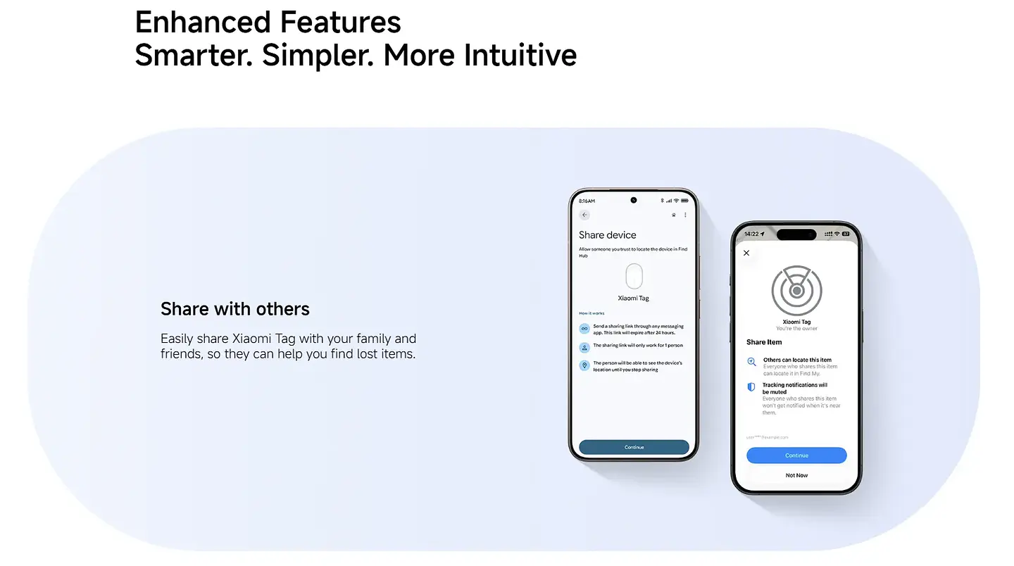 Xiaomi Smart Tag Tracker: dispositivo inteligente anti-pérdida (versión global) compatible con Apple Find My y Google Find My Device; Bluetooth 5.4. 13