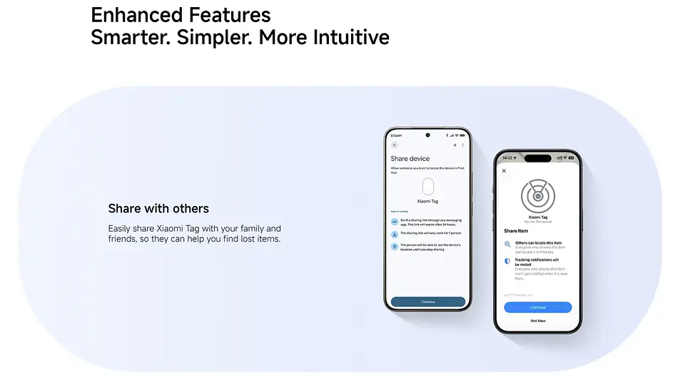 Xiaomi Smart Tag Tracker: dispositivo inteligente anti-pérdida (versión global) compatible con Apple Find My y Google Find My Device; Bluetooth 5.4. 13