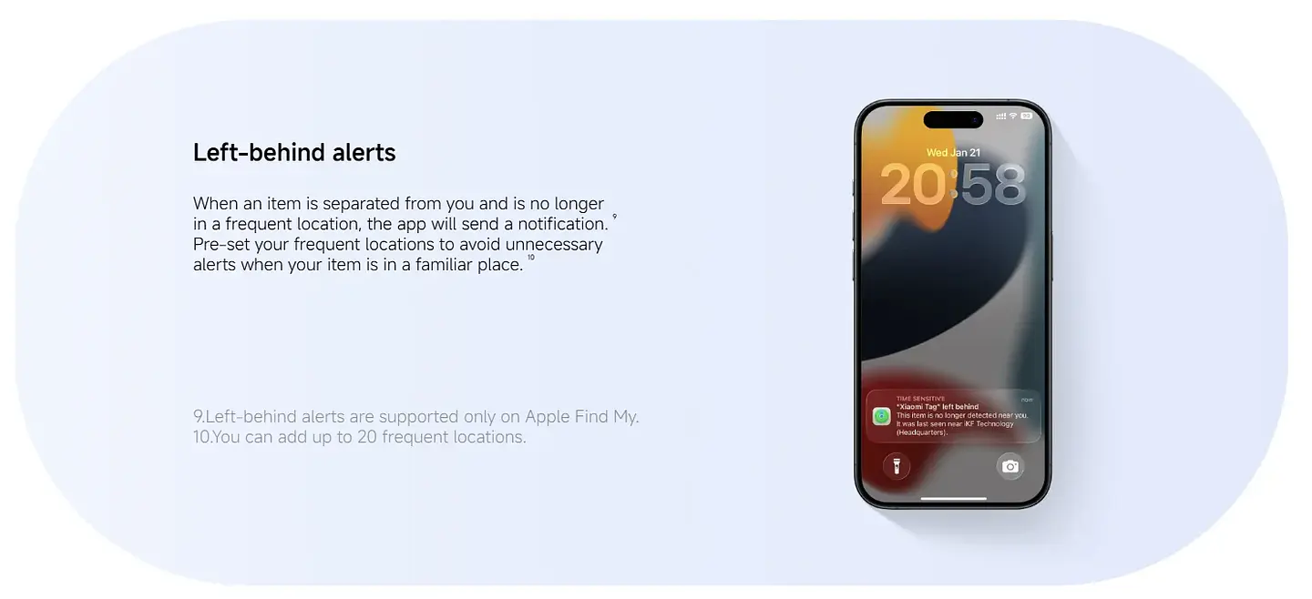 Xiaomi Smart Tag Tracker: dispositivo inteligente anti-pérdida (versión global) compatible con Apple Find My y Google Find My Device; Bluetooth 5.4. 16
