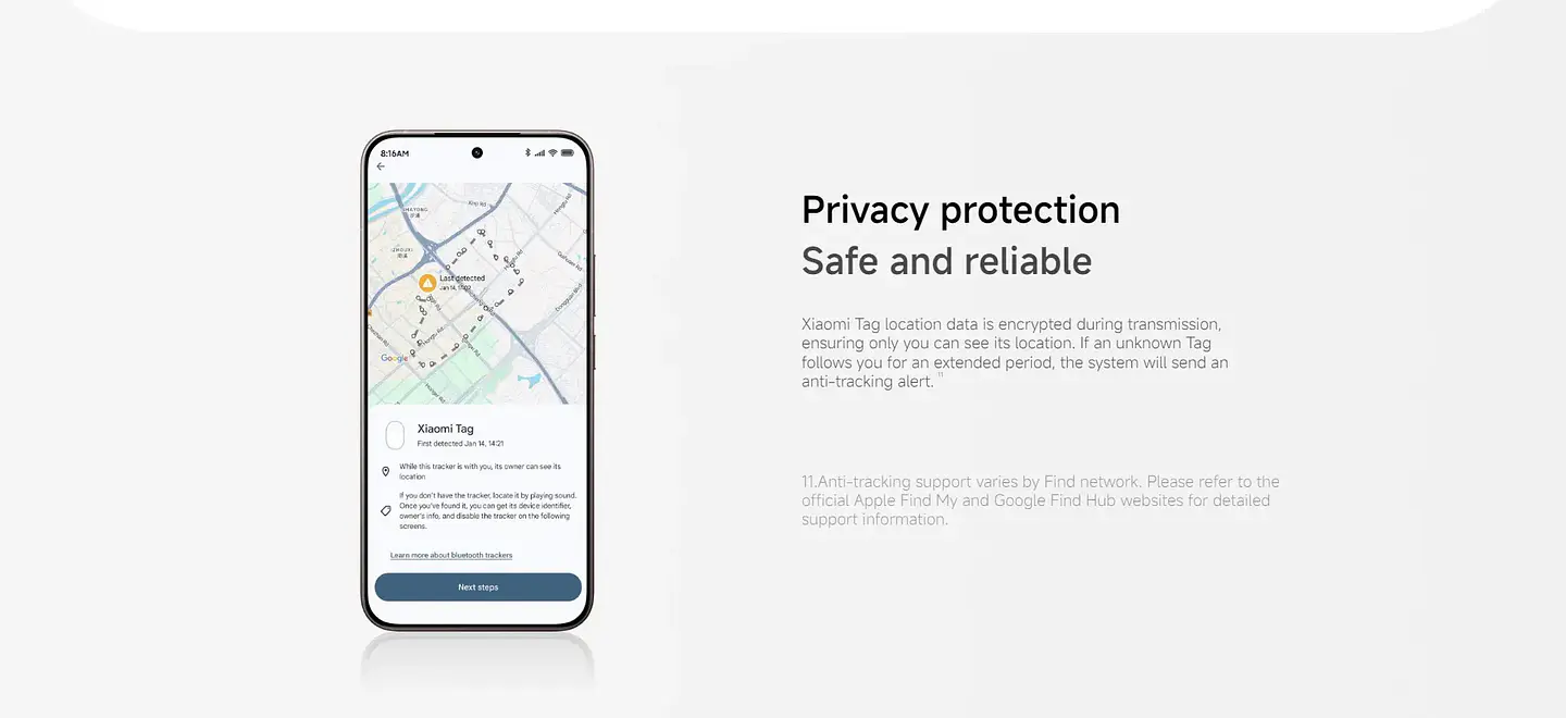 Xiaomi Smart Tag Tracker: dispositivo inteligente anti-pérdida (versión global) compatible con Apple Find My y Google Find My Device; Bluetooth 5.4. 17