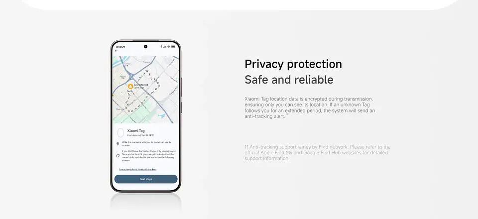 Xiaomi Smart Tag Tracker: dispositivo inteligente anti-pérdida (versión global) compatible con Apple Find My y Google Find My Device; Bluetooth 5.4. 17