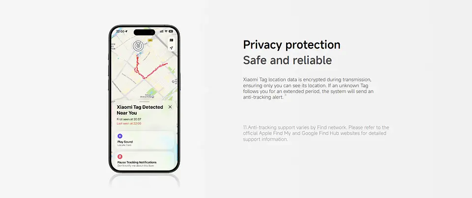Xiaomi Smart Tag Tracker: dispositivo inteligente anti-pérdida (versión global) compatible con Apple Find My y Google Find My Device; Bluetooth 5.4. 18