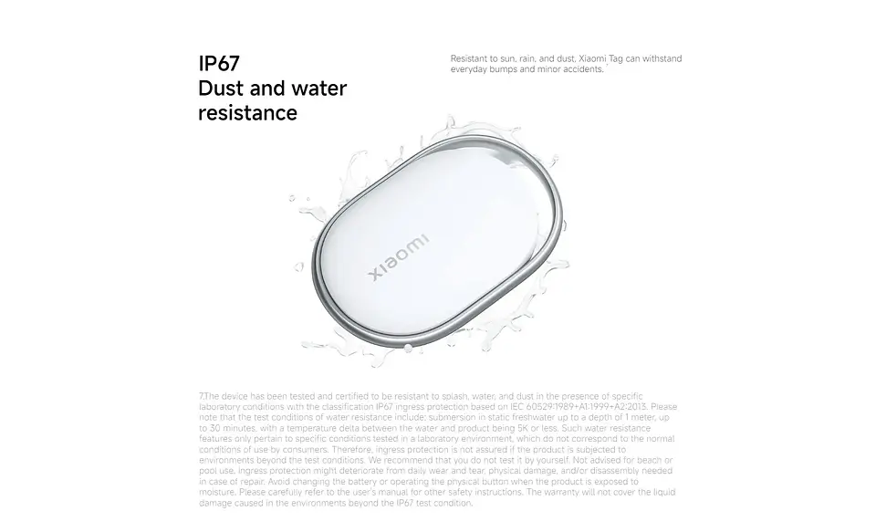 Xiaomi Smart Tag Tracker: dispositivo inteligente anti-pérdida (versión global) compatible con Apple Find My y Google Find My Device; Bluetooth 5.4. 20