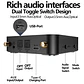 Receptor y transmisor de audio Bluetooth 6.0/5.2 Tebe OLCD con AAC, aptX-LL/AD/HD, entrada auxiliar de 3,5 mm y óptica; reproductor estéreo inalámbrico y  memoria USB  - Miniatura 5