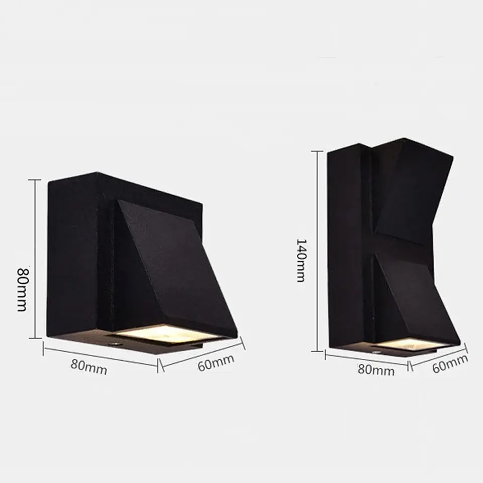 Lámpara de pared Led de 5/10 W de potencia, Impermeable para exteriores; aplique de pared ideal para balcones y jardines; iluminación decorativa (AC110V/220V). 5