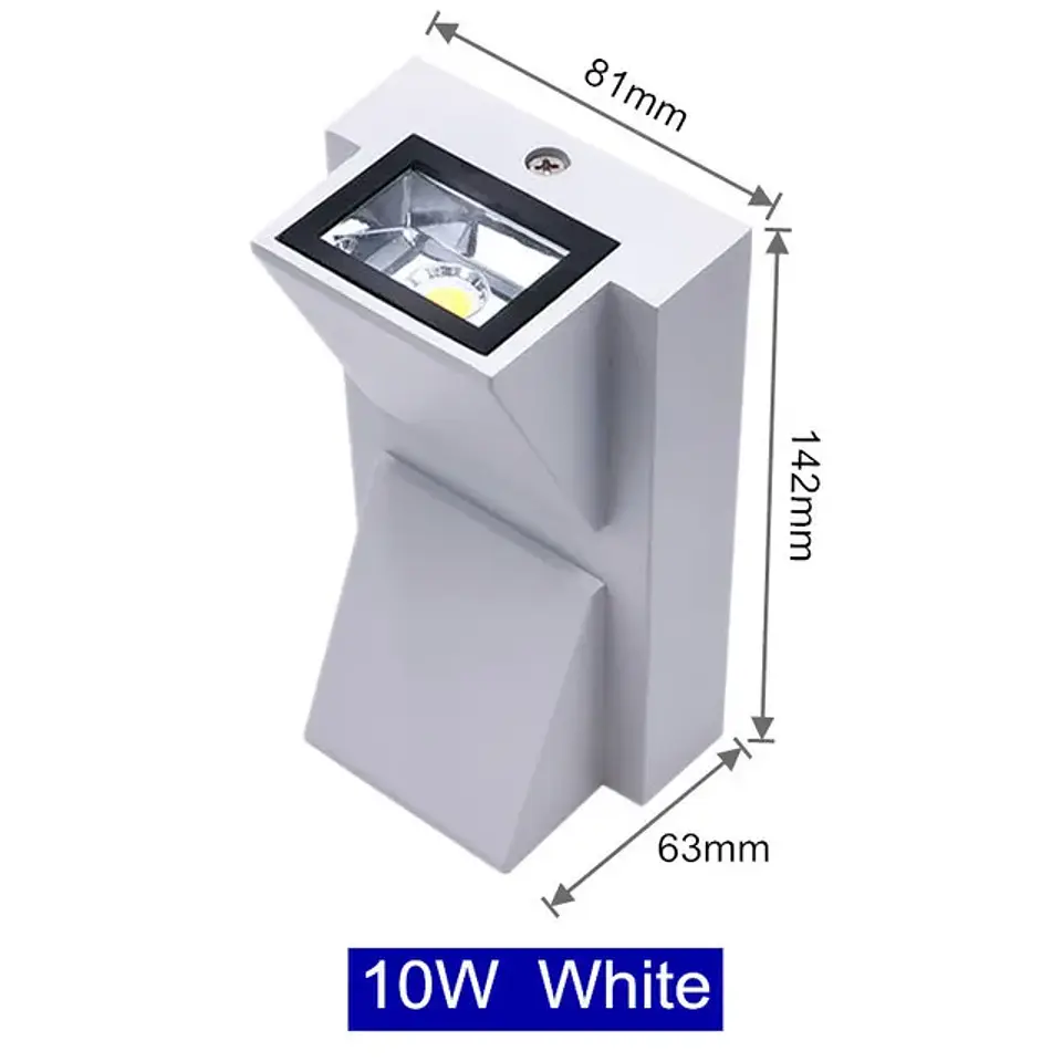 Lámpara de pared Led de 5/10 W de potencia, Impermeable para exteriores; aplique de pared ideal para balcones y jardines; iluminación decorativa (AC110V/220V). 8