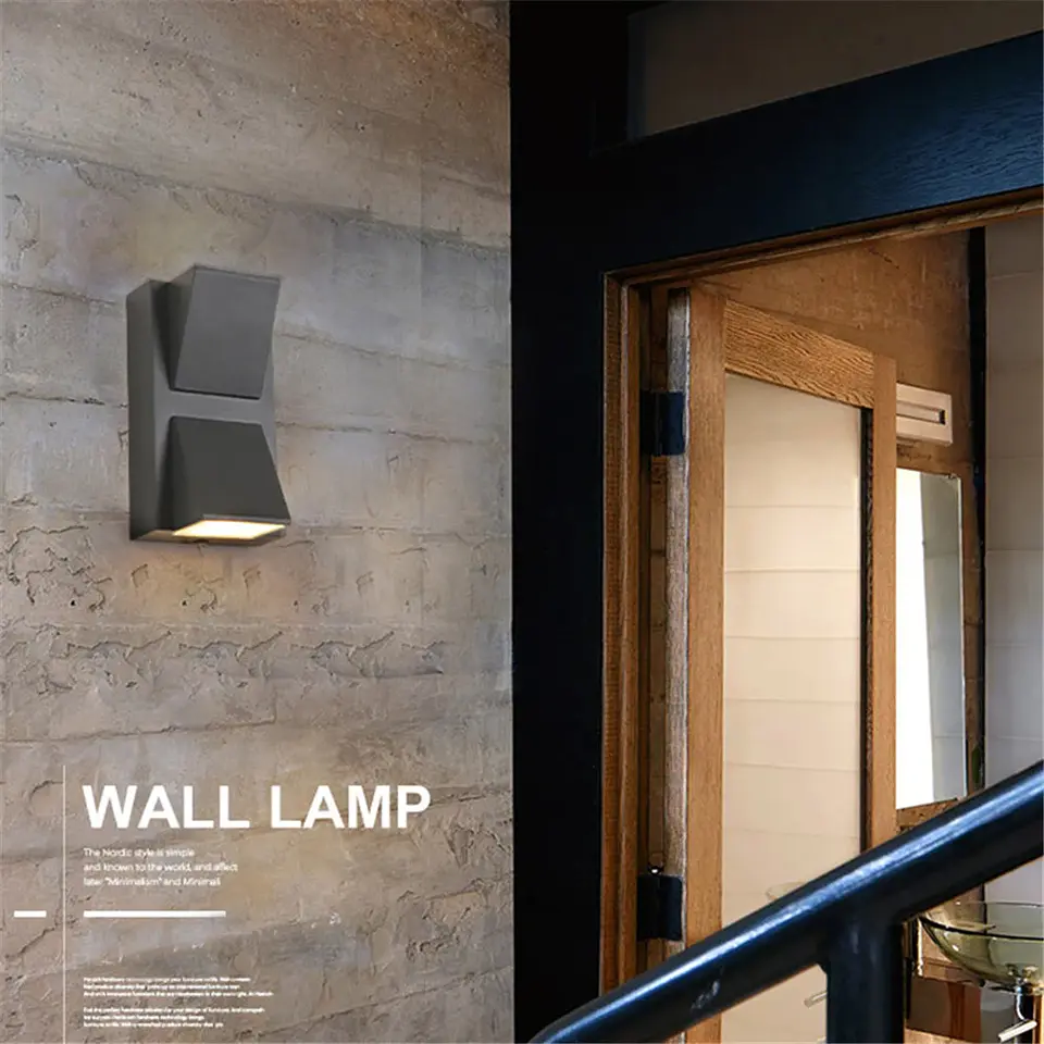 Lámpara de pared Led de 5/10 W de potencia, Impermeable para exteriores; aplique de pared ideal para balcones y jardines; iluminación decorativa (AC110V/220V). 1