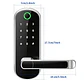 Cerradura inteligente con huella dactilar, control remoto mediante aplicación, sin llave, WIFI, pantalla táctil digital, NFC, IP67, resistente al agua, con 2 tarjetas IC. - Miniatura 2