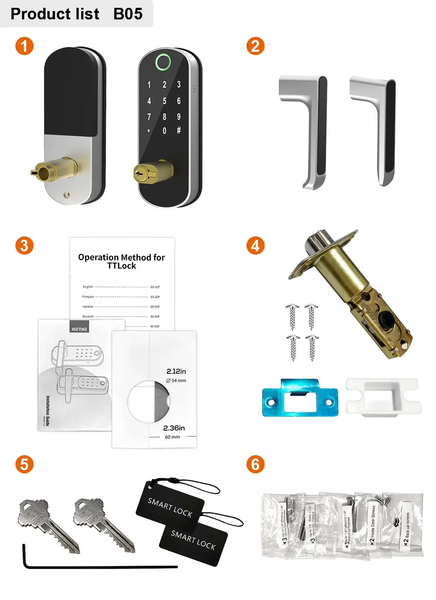 Cerradura inteligente con huella dactilar, control remoto mediante aplicación, sin llave, WIFI, pantalla táctil digital, NFC, IP67, resistente al agua, con 2 tarjetas IC. 9