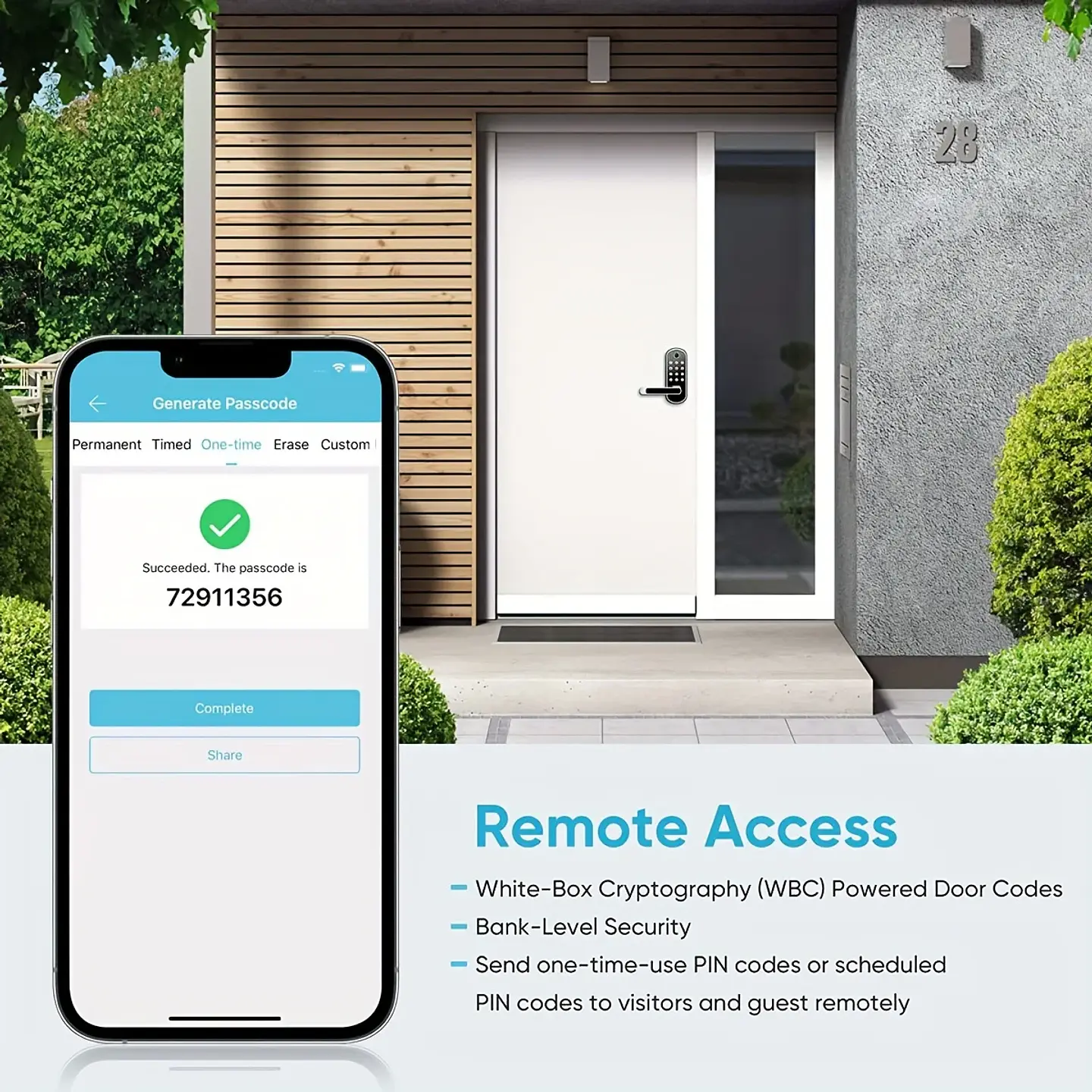 Cerradura inteligente con huella dactilar, control remoto mediante aplicación, sin llave, WIFI, pantalla táctil digital, NFC, IP67, resistente al agua, con 2 tarjetas IC. 10