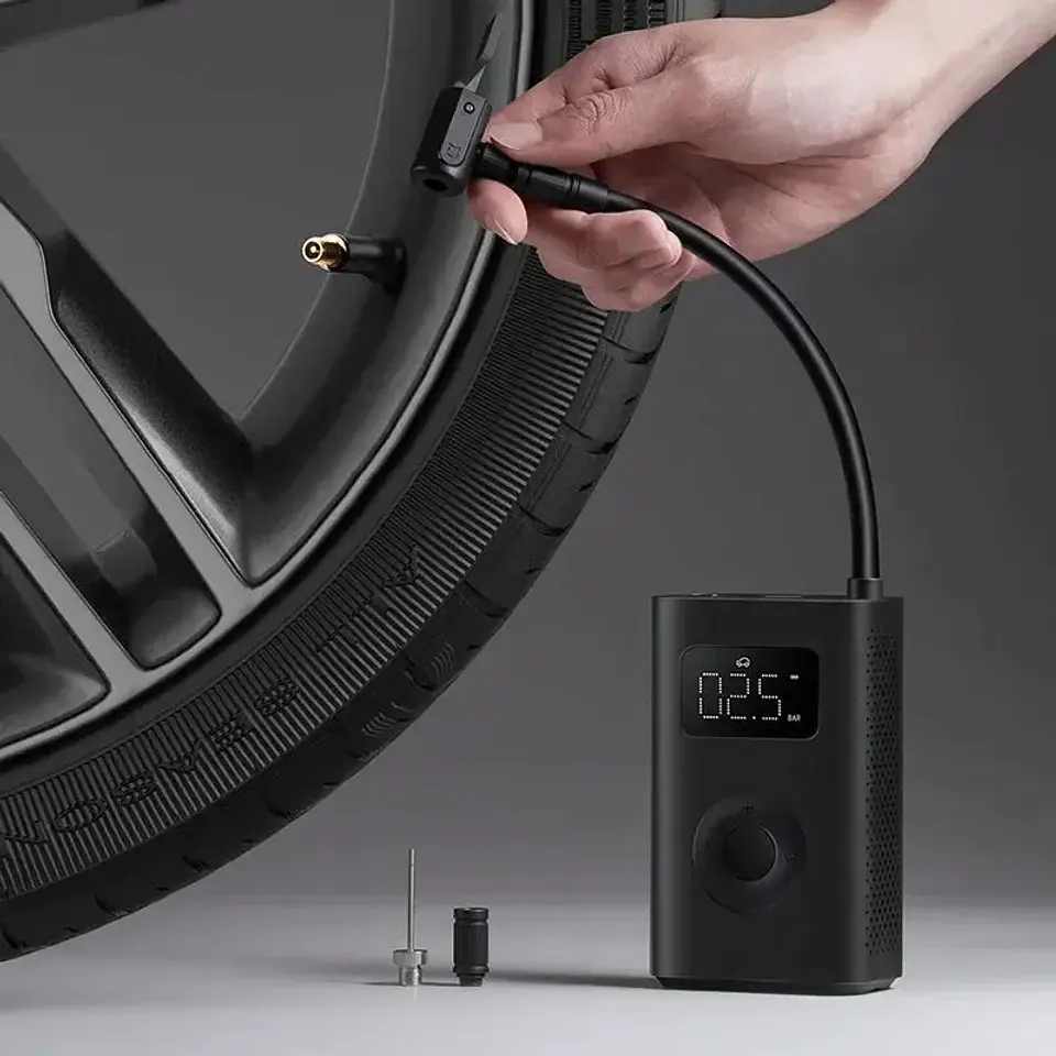 Compresor de aire eléctrico portátil MIJIA Air Pump 2 (Original) – Inflador multifunción con pantalla LED, puerto Tipo-C, presión de hasta 150 PSI y velocidad un 25 % mayor – Versión CN
 1