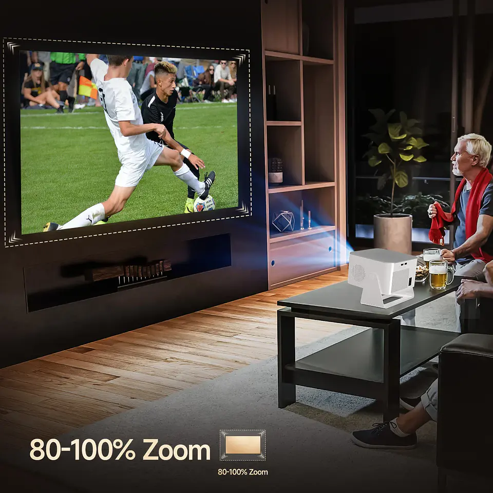 Proyector portátil para exteriores Magcubic HY350Max (Android 14, enfoque automático, 4K/8K, 900 ANSI, resolución nativa 1080P, chip Allwinner H726, 16 GB, WiFi 6, BT 5.4) 9