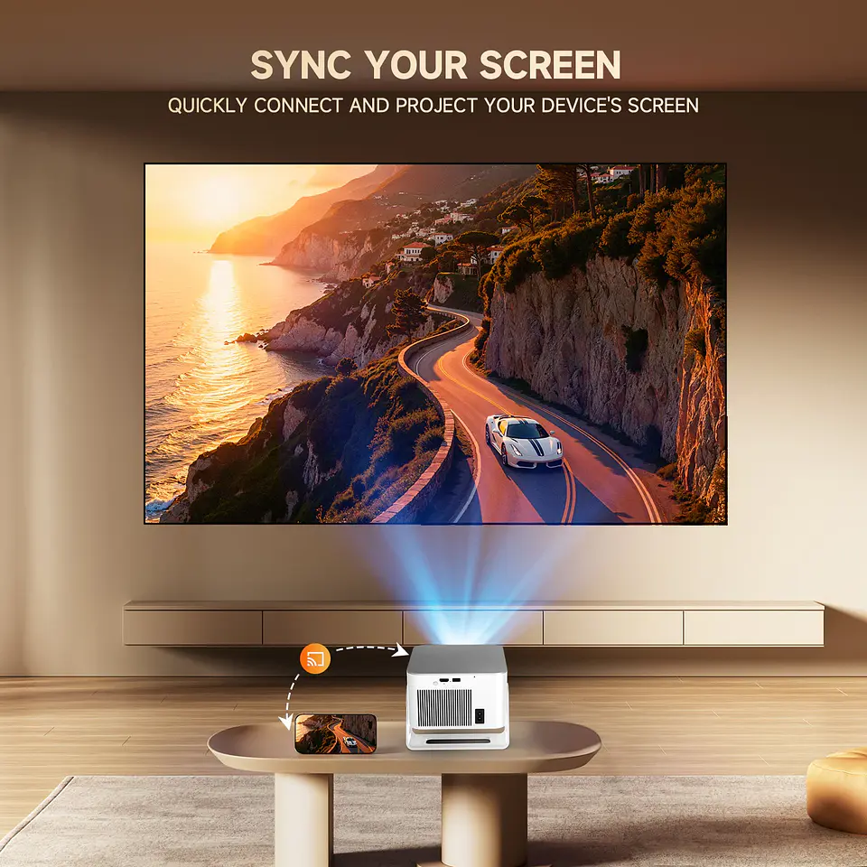 Proyector portátil para exteriores Magcubic HY350Max (Android 14, enfoque automático, 4K/8K, 900 ANSI, resolución nativa 1080P, chip Allwinner H726, 16 GB, WiFi 6, BT 5.4) 10