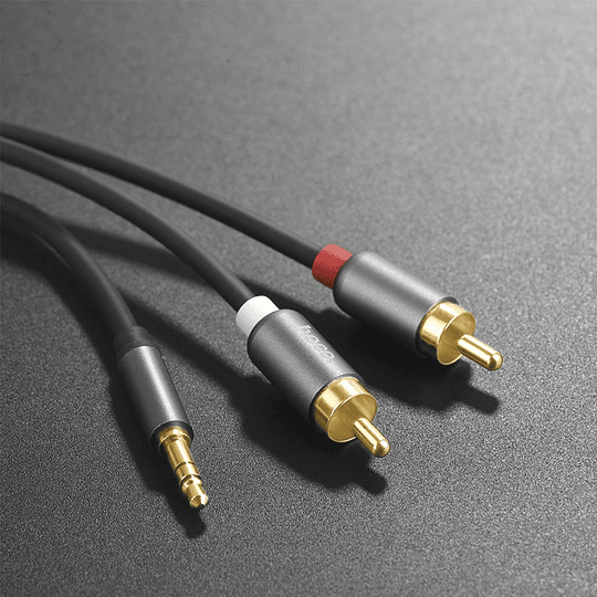 UPA10 CABLE AUDIO RCA - 3,5 mm LOTUS GRIS METAL