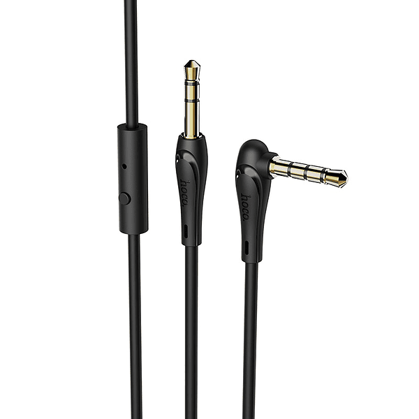 UPA15 CABLE AUDIO AUX PUNTA L CON MIC NEGRO