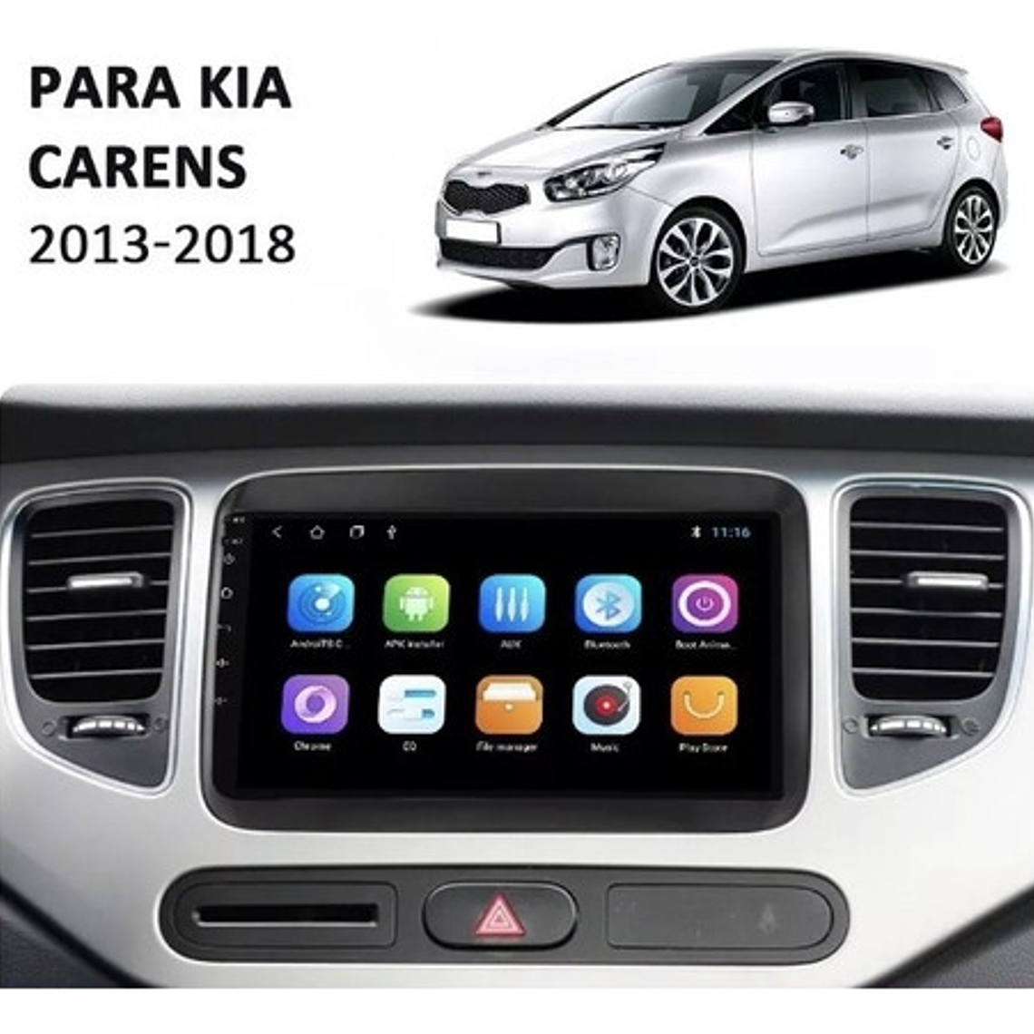 Radio Kia Carens 2013-2018 Android Auto/ Carplay 2g+32gb 2