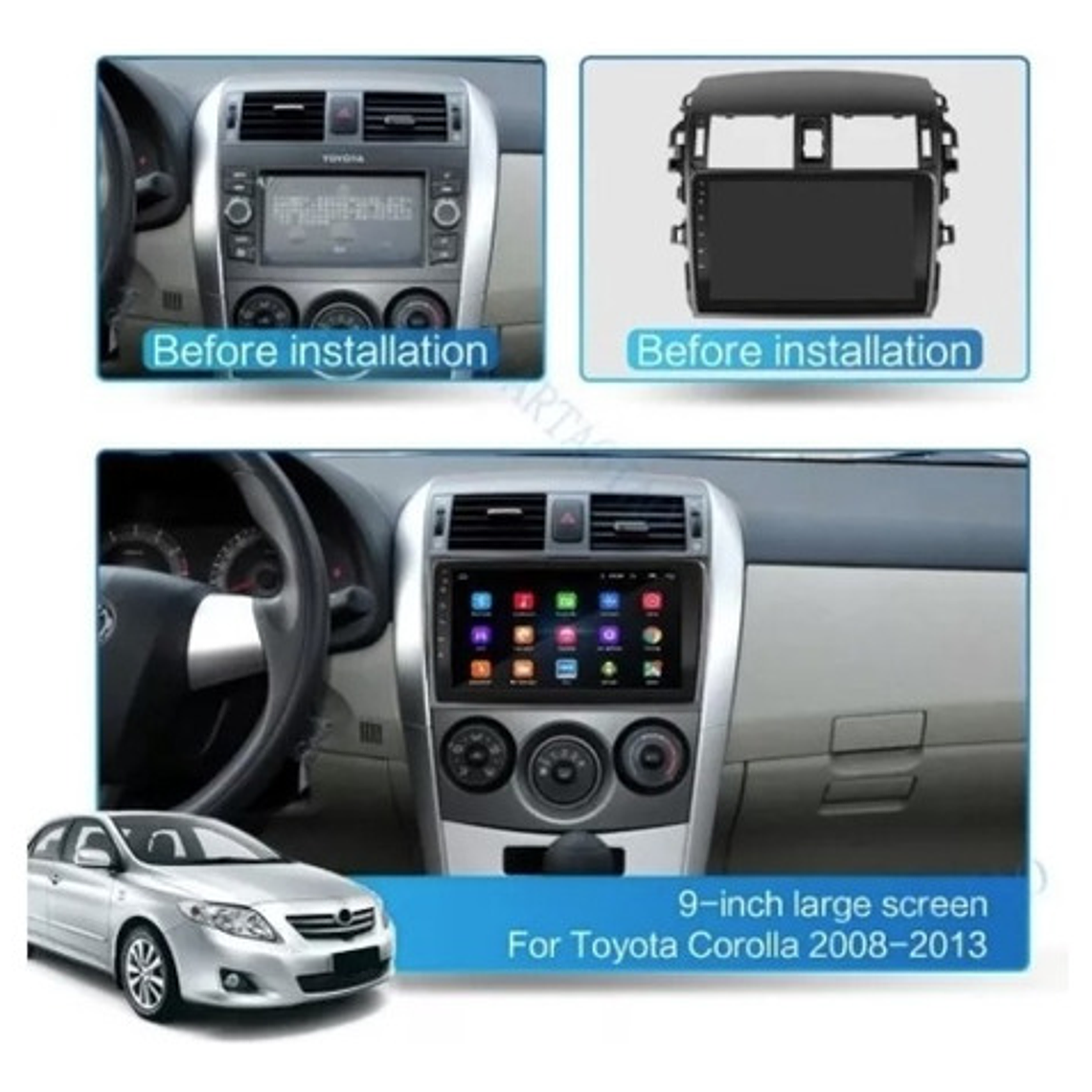 Radio Android Toyota Corolla + Carplay + 2g+32gb 2