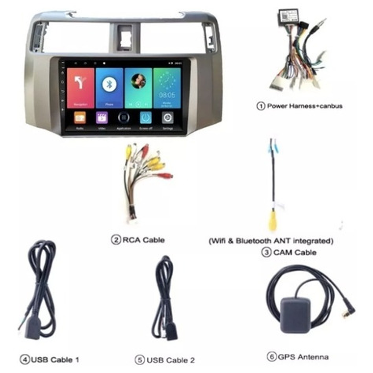 Radio Toyota 4runner Android Auto/apple Carplay 2g+32gb 2