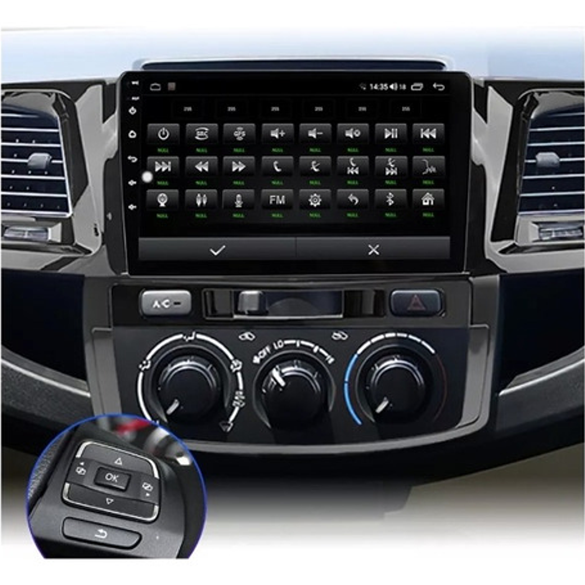 Radio Hilux-fortuner 2007-2015 Android Auto/ Carplay 4g+64gb 3