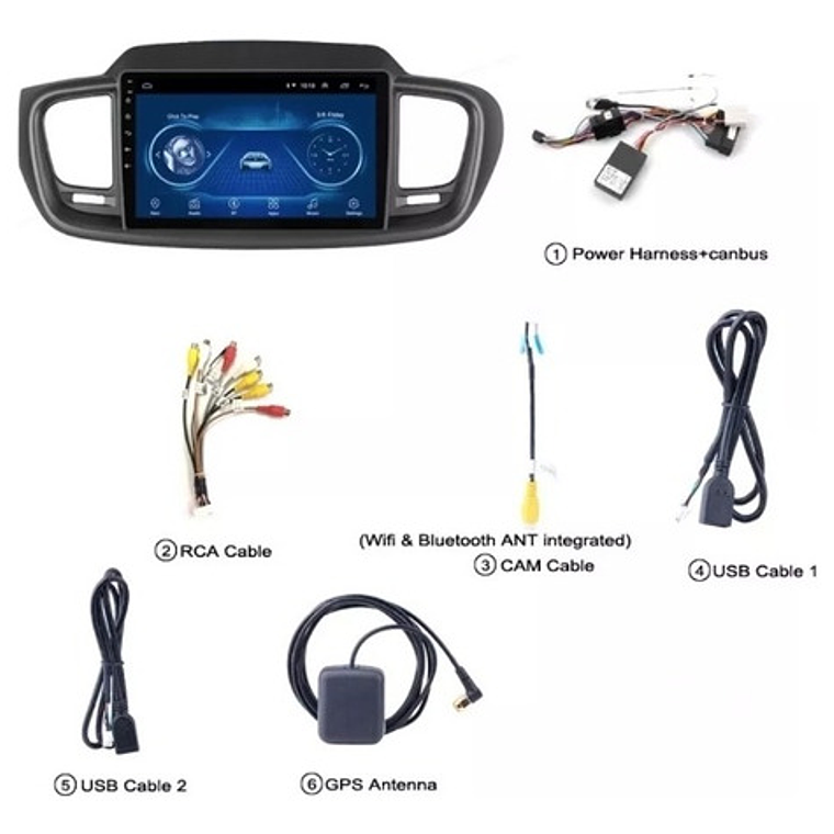 Radio Kia Sorento 2015-20 Android Auto/apple Carplay 4g+64gb 3