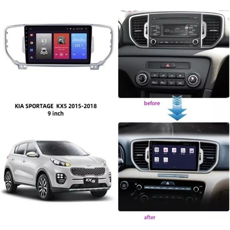 Radio Kia Sportage 2016-2019, Carplay 4g+64gb Full 2