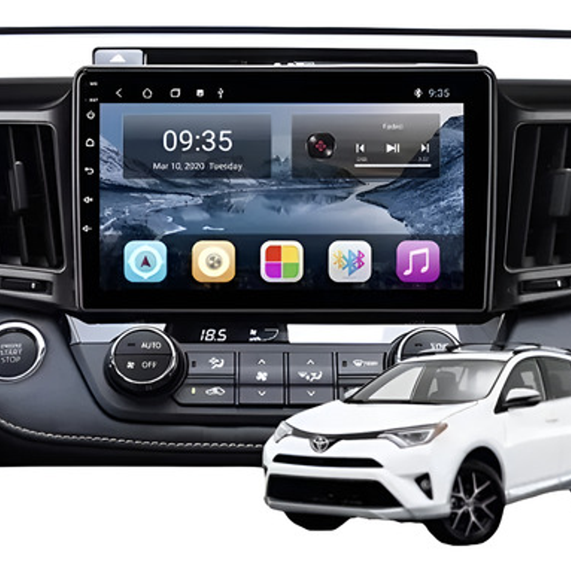 Radio Toyota Rav4 Android Auto/ Apple Carplay 2g+32gb Full 1