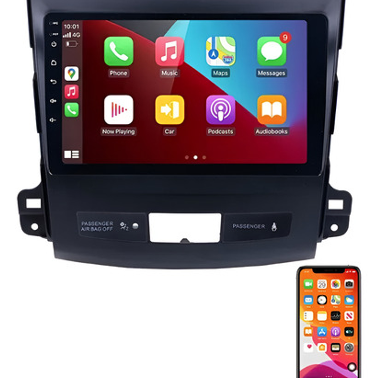 Radio Para Mitsubishi Outlander 2008-12 Carplay 2g+32gb Full 1