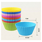 12 Moldes Para Cupcakes Magdalenas Muffins Silicona Hornear - Miniatura 2