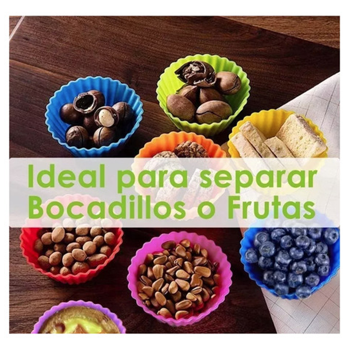 12 Moldes Para Cupcakes Magdalenas Muffins Silicona Hornear 3